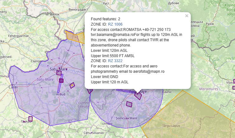 Hartă restricții drone | Felix ServDron