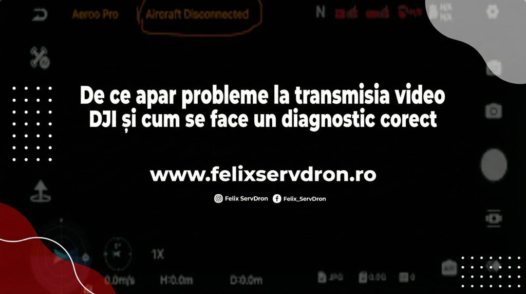Eroare transmisie video DJI și diagnostic dronă deconectată